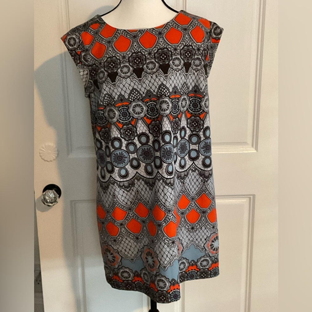 Banana republic blue and orange dress